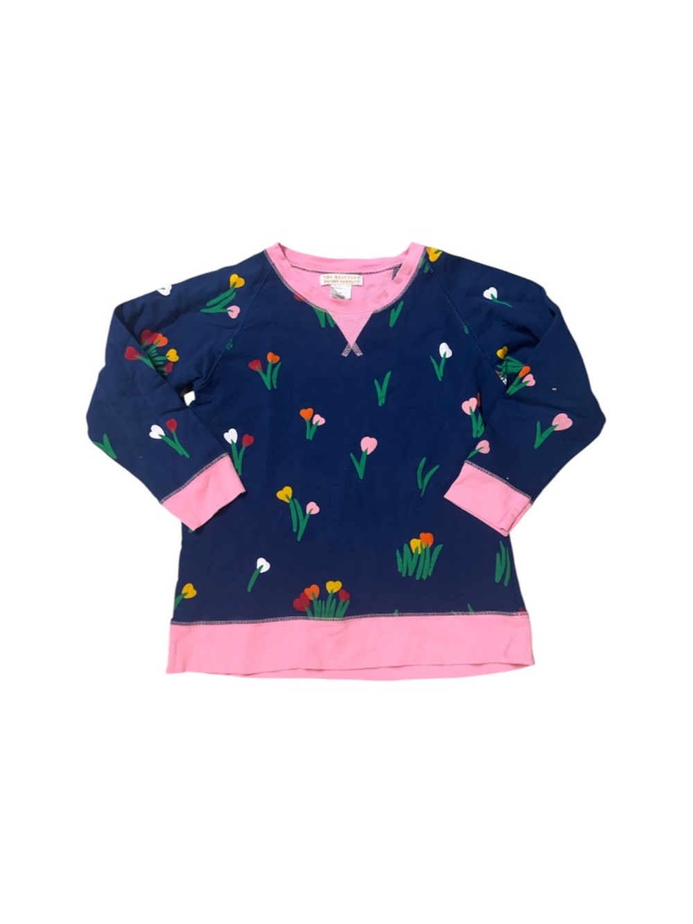 Beaufort Bonnet Company Girls Navy Floral Sweatshirt Size 8